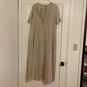 Beige smock dress